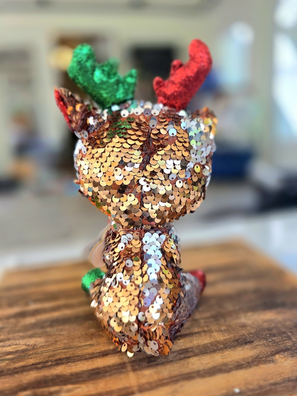 Ty Beanie Boo Flippables Sequin Reindeer Plush TEAGAN December 16th - Picture 2 of 4